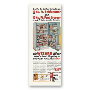 1959 Wizard Refrigerator Print Ad | Imperial Refrigerator