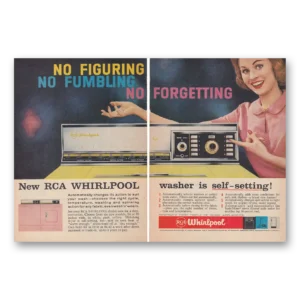 1959 Whirlpool Washer Print Ad | No Fumbling