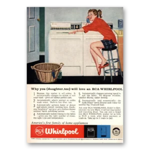 1959 Whirlpool Washer Dryer Print Ad | Daughter Will Love