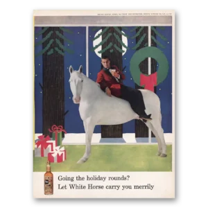 1959 White Horse Scotch Whisky Print Ad | Holiday