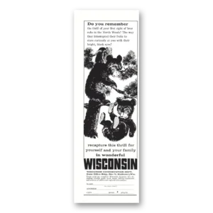1959 Wisconsin Print Ad | Bears Recapture This Thrill