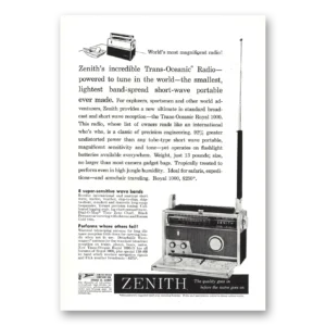 1959 Zenith Radio Print Ad | Super Sensitive