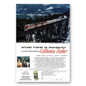 1959 California Zephyr Print Ad | High Sierra