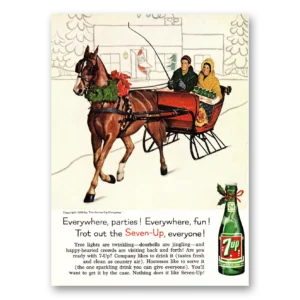 1960 7Up Print Ad | Sleigh Trot