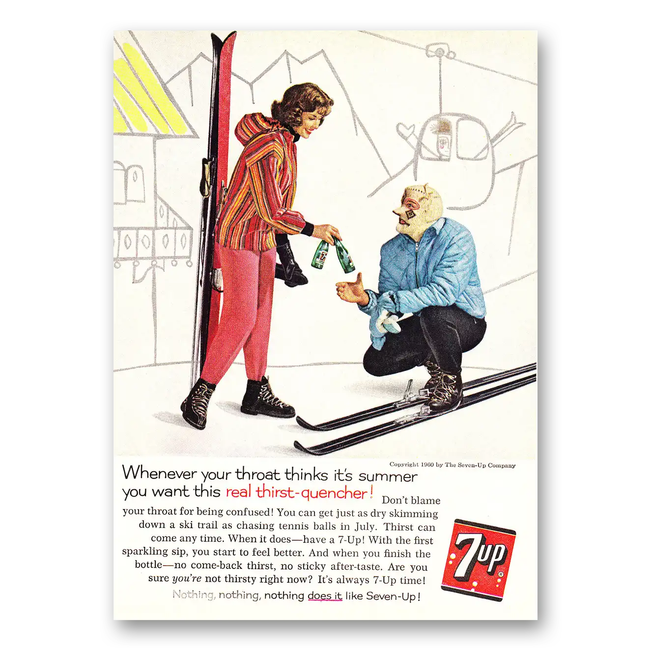 1960 7Up Print Ad | Throat Thinks