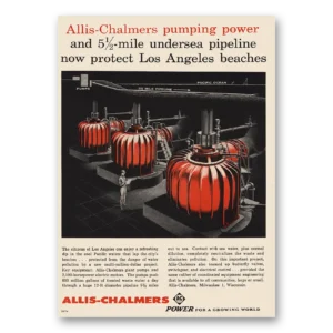 1960 Allis Chalmers Print Ad | Los Angeles Beaches