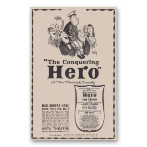1960 Conquering Hero Promo Print Ad | Tom Poston