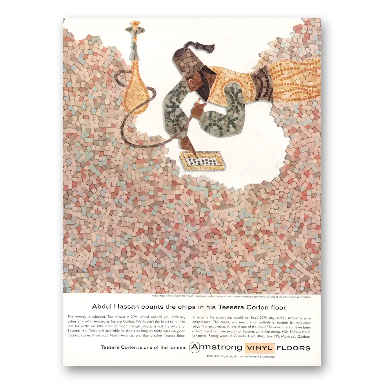 1960 Armstrong Vinyl Floors Print Ad | Abdul Hassan