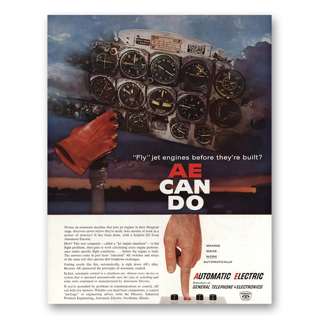 1960 Automatic Electric Print Ad | Fly Jet