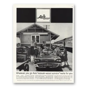 1960 Avis Rent a Car Print Ad | Minute Saver