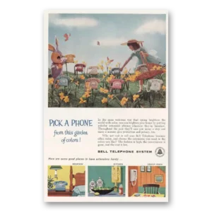 1960 Bell Telephone Print Ad | Garden
