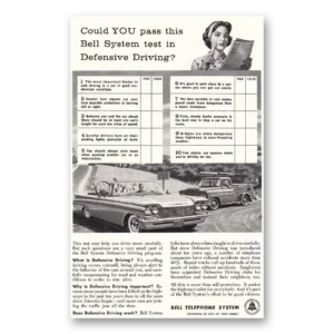 1960 Bell Telephone Print Ad | Defensive Driving