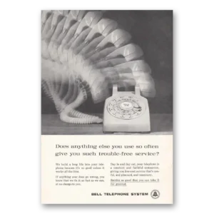 1960 Bell Telephone Print Ad | Trouble Free