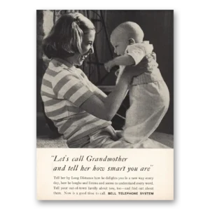 1960 Bell Telephone Print Ad | Call Grandmother