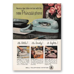 1960 Bell Telephone Print Ad | Princess Phone