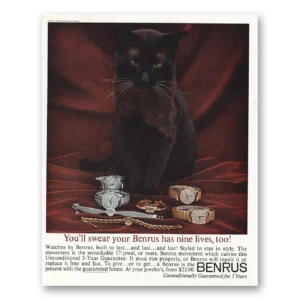 1960 Benrus Watches Print Ad | Nine Lives