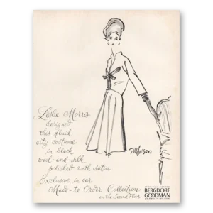 1960 Bergdorf Goodman Print Ad | Leslie Morris