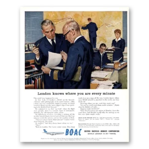 1960 British Airways BOAC Print Ad | London Knows