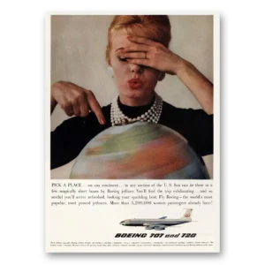 1960 Boeing 707 Print Ad | Any Continent