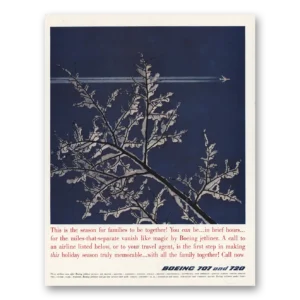 1960 Boeing 707 Print Ad | Season Families