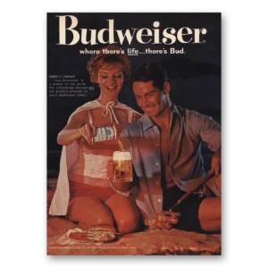 1960 Budweiser Beer Print Ad | Threes Company