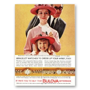 1960 Bulova Watch Print Ad | Bracelet Watches