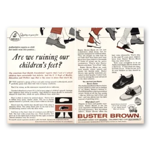 1960 Buster Brown Print Ad | Childrens Feet