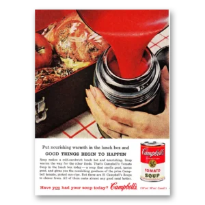 1960 Campbells Tomato Soup Print Ad | Nourishing Warmth
