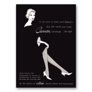 1960 Cannon Stockings Print Ad | Wear Beauty