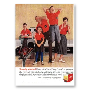 1960 Coca Cola Print Ad | Bowling