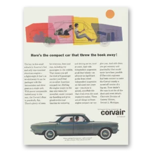 1960 Chevrolet Corvair Print Ad | Threw Book Away