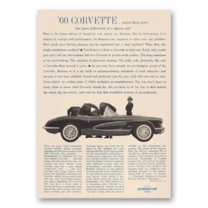 1960 Chevrolet Corvette Print Ad | Pure Definition
