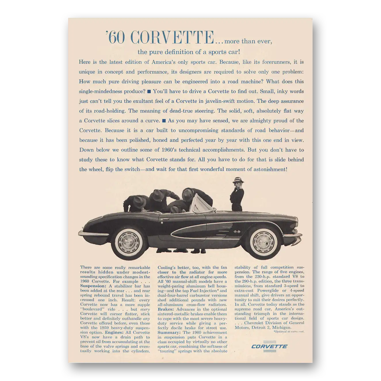 1960 Chevrolet Corvette Print Ad | Pure Definition