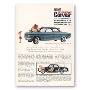 1959 Chevrolet Corvair Print Ad | Revolutionary Engine