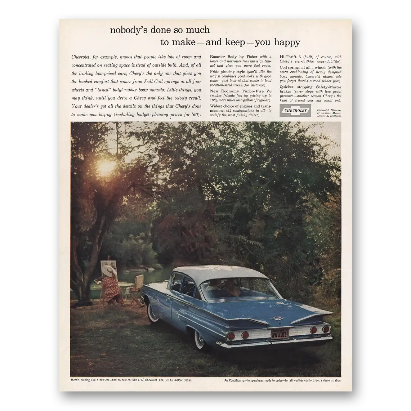 1960 Chevrolet Bel Air Print Ad | Nobodys Done So Much Lrg