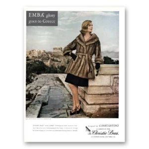 1960 Emba Mink Print Ad | Greece