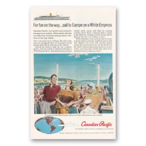 1960 Canadian Pacific Print Ad | White Empress