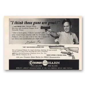 1960 Crosman Print Ad | Nellie Fox