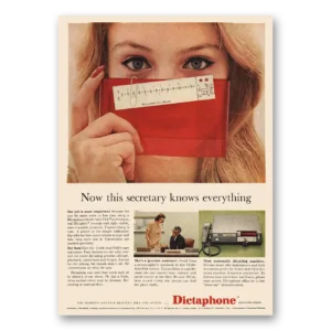 1960 Dictaphone Print Ad | Secretary Knows Everything