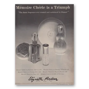 1960 Elizabeth Arden Print Ad | Memoire Cherie