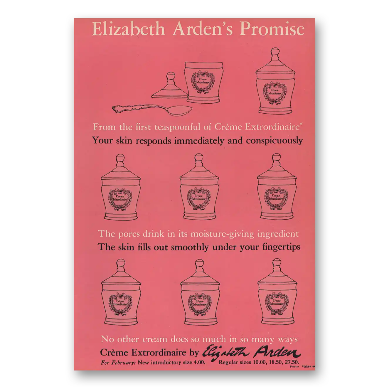 1960 Elizabeth Arden Print Ad | Teaspoonful