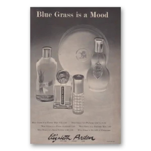 1960 Elizabeth Arden Print Ad | Blue Grass