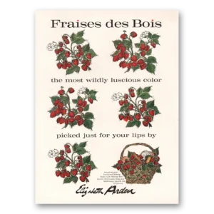 1960 Elizabeth Arden Print Ad | Fraises Des Bois