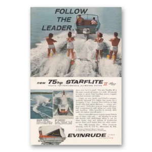 1960 Evinrude Print Ad | Follow Leader
