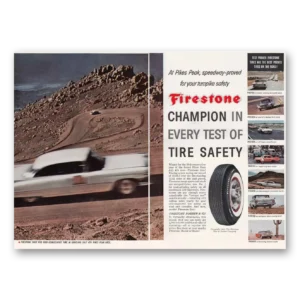 1960 Firestone Tires Print Ad | Pikes Peak Race