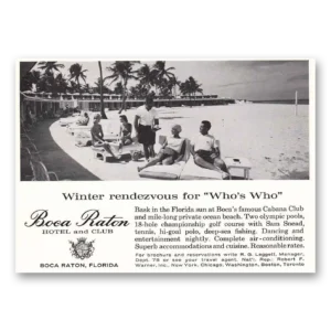 1960 Boca Raton Hotel and Club Print Ad | Winter Rendezvous