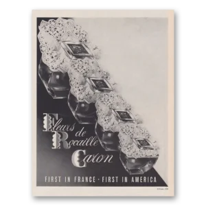1960 Caron Fleurs de Rocaille Print Ad | First France