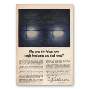 1960 Ford Falcon Print Ad | Single Headlamps