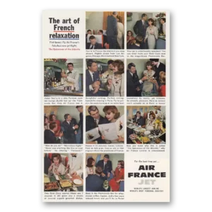 1960 Air France Print Ad | French Relaxation