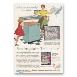 1960 Frigidaire Dishwasher Print Ad | Apron Strings